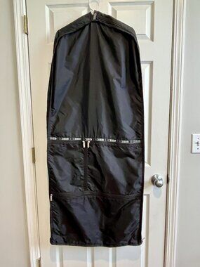 Lesportsac Hanging Garment Bag Travel Full Folding Suitcase BLACK Vintage